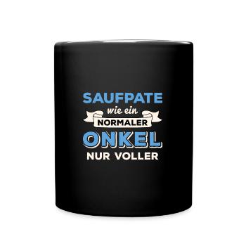 Patenonkel Onkel Pate Taufpate Patenonkel - Tasse einfarbig - Schwarz - Vorne