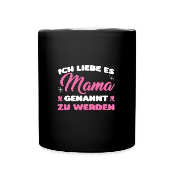 Mutter Familie Mutter Geschenk - Tasse einfarbig - Schwarz - Vorne