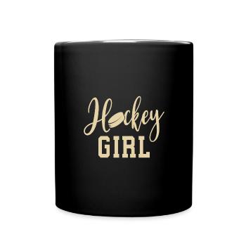 Hockey Fille Hockey Sur Glace Fille Sports D’hiver - Mug uni - noir - Devant