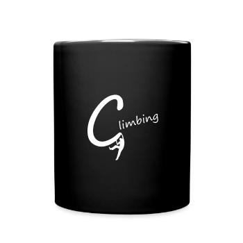 Klettern - Tasse einfarbig - Schwarz - Vorne