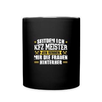 KFZ Meister Beruf KFZ Mechaniker Geschenk - Tasse einfarbig - Schwarz - Vorne