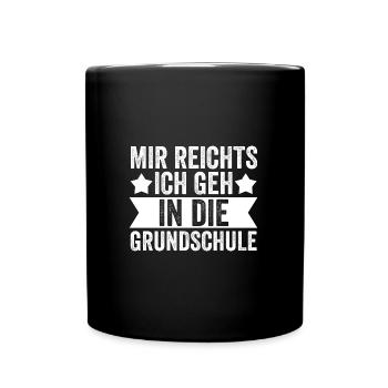 Grundschule Lehrer Lehrerin Geschenk - Tasse einfarbig - Schwarz - Vorne