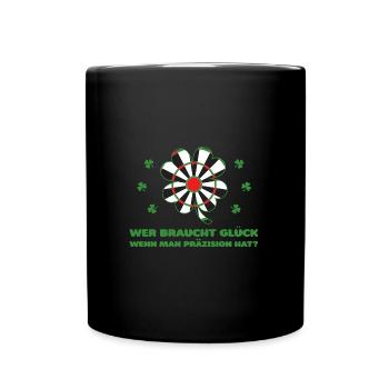 Darts Darten Darts Spieler Geschenk - Tasse einfarbig - Schwarz - Vorne