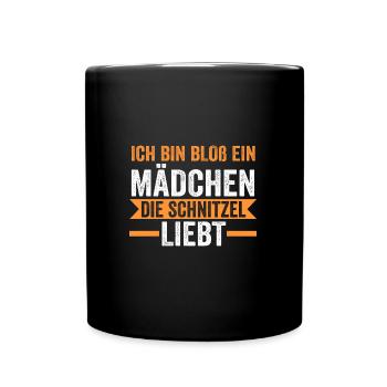 Schnitzel Mädchen Schnitzel Mädchen Geschenk - Tasse einfarbig - Schwarz - Vorne