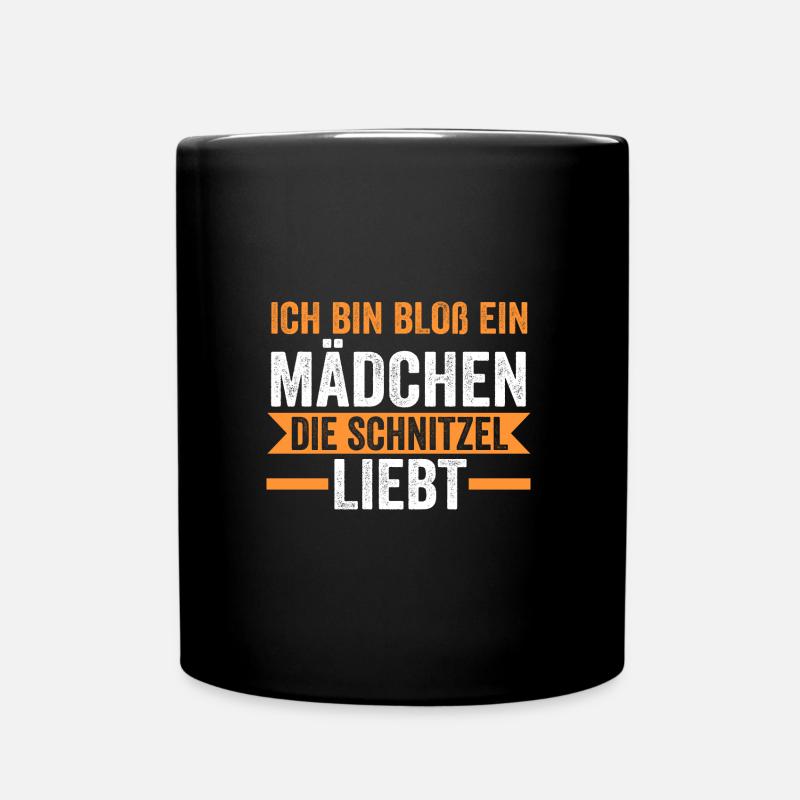 Schnitzel Mädchen Schnitzel Mädchen Geschenk - Tasse einfarbig - Schwarz