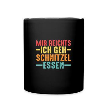 Schnitzel Wiener Wiener Geschenk - Tasse einfarbig - Schwarz - Vorne