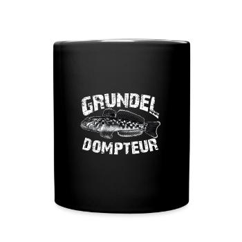 Grundeln fischen angeln - Tasse einfarbig - Schwarz - Vorne
