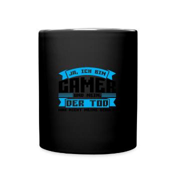 Gaming Zocken Zocker Geschenk - Tasse einfarbig - Schwarz - Vorne