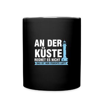 Platdeutsch Norddeutschen Möwe Geschenk - Tasse einfarbig - Schwarz - Vorne