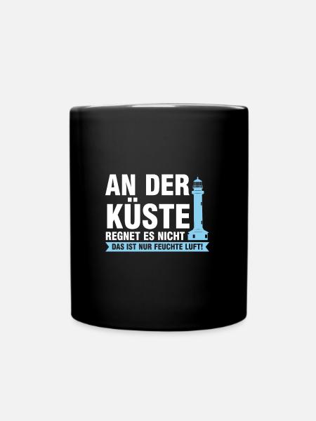 Platdeutsch Norddeutschen Möwe Geschenk - Tasse einfarbig - Schwarz