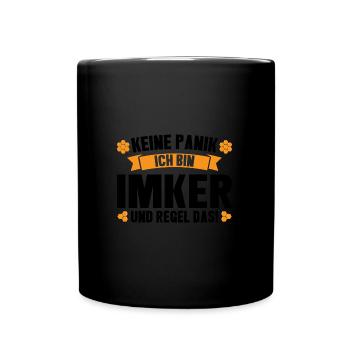 Imker Bienen Biene Geschenk - Tasse einfarbig - Schwarz - Vorne