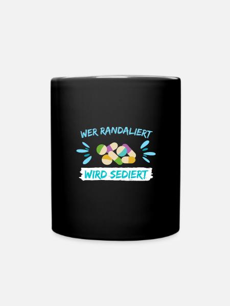 altenpfleger pflegerin randaliert sediert geschenk - Tasse einfarbig - Schwarz