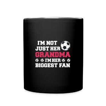 Fußball Oma Enkelin Fußball Oma Sport Geschenk - Tasse einfarbig - Schwarz - Vorne
