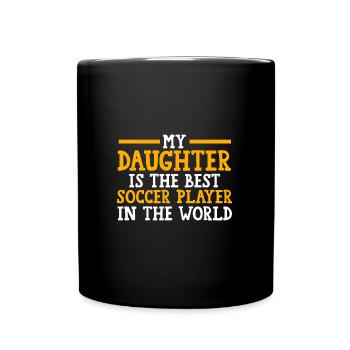 Soccer Mom Tochter Soccer Mom Sport Geschenk - Tasse einfarbig - Schwarz - Vorne