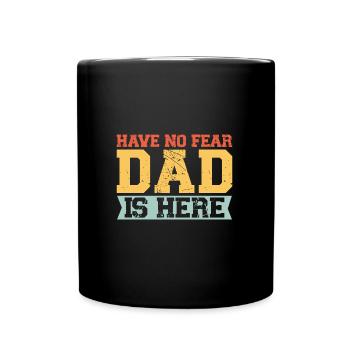 father Papa Dad daddy Geschenk - Tasse einfarbig - Schwarz - Vorne