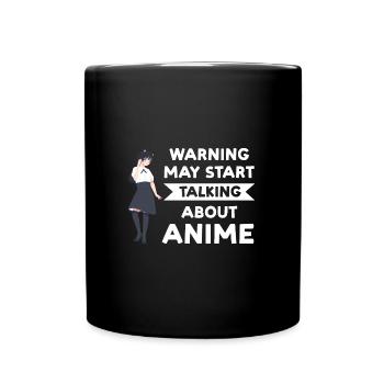 Anime merch Anime Anime Merchandise Geschenk - Tasse einfarbig - Schwarz - Vorne