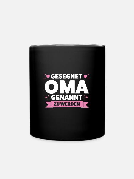 Oma Großmutter Omi Geschenk - Tasse einfarbig - Schwarz