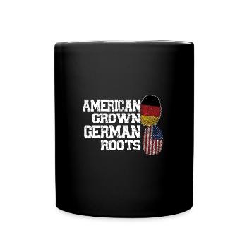 Deutschland Deutsch Deutsche Wurzeln Geschenk - Tasse einfarbig - Schwarz - Vorne