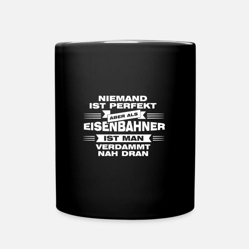 Eisenbahner Beruf Lokführer Geschenk - Tasse einfarbig - Schwarz
