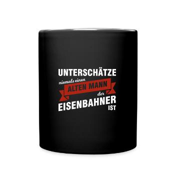 Eisenbahner Beruf Eisenbahn Geschenk - Tasse einfarbig - Schwarz - Vorne