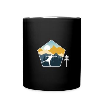 Disc Golf - Disc Golfing Ultimate Frisbee Natural - Mug uni - noir - Devant