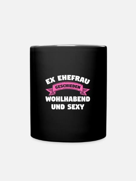 Geschieden Frau Scheidung Geschenk - Tasse einfarbig - Schwarz