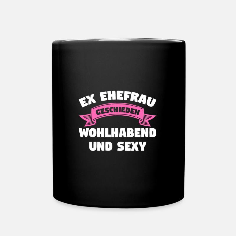 Geschieden Frau Scheidung Geschenk - Tasse einfarbig - Schwarz