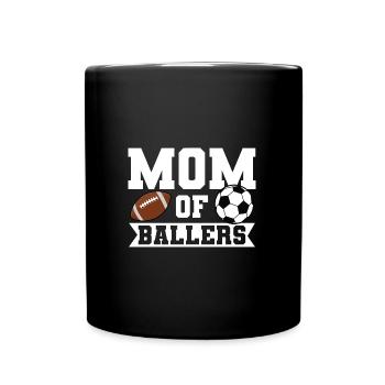 baller fussball baller Geschenk - Tasse einfarbig - Schwarz - Vorne