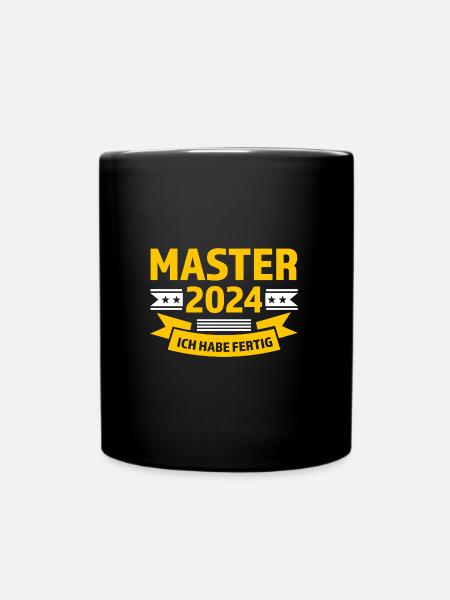 Master 2024 Master bestanden Master Abschluss Gesc - Tasse einfarbig - Schwarz