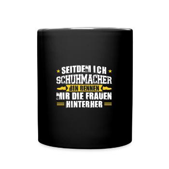 Pferde Beruf Schuster Geschenk - Tasse einfarbig - Schwarz - Vorne