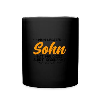 Sohn Familie Sohn Geschenk - Tasse einfarbig - Schwarz - Vorne