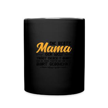 Mama & Tochter Familie Mutter Geschenk - Tasse einfarbig - Schwarz - Vorne