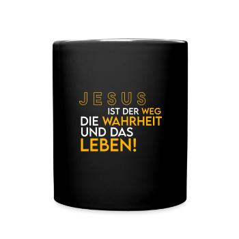 Jésus - Chemin, Vérité, Vie - Mug uni - noir - Devant