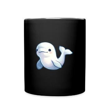 Beluga Sea Animal Lover - Full Colour Mug - black - Front