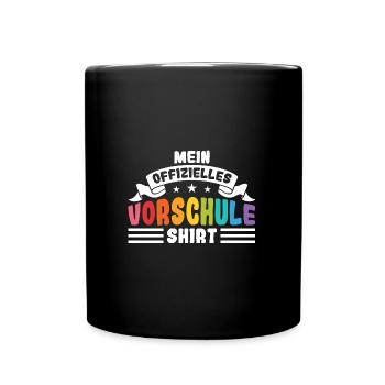 Vorschule Anfang Vorschulkind Geschenk - Tasse einfarbig - Schwarz - Vorne