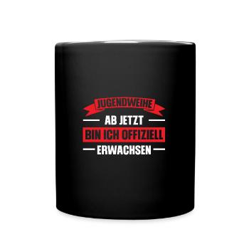 Jugendweihe Feier Jugendweihfeier Geschenk - Tasse einfarbig - Schwarz - Vorne