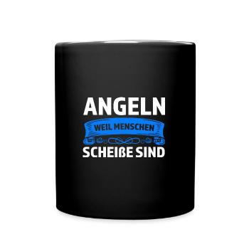 Angeln Fisch Fischer Angler Angeln Geschenk - Tasse einfarbig - Schwarz - Vorne