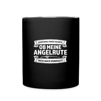 Angeln Fisch Fischer Angler Angeln Geschenk - Tasse einfarbig - Schwarz - Vorne