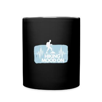 Hiking mood on Hiking Wanderung lustig Geschenk - Tasse einfarbig - Schwarz - Vorne