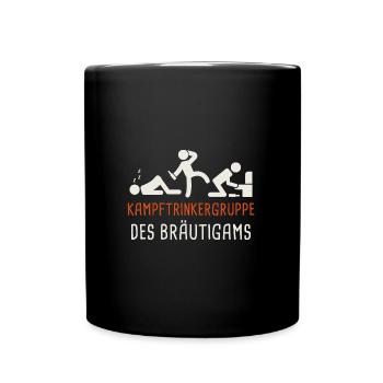 Kampftrinkergruppe des Bräutigams - Tasse einfarbig - Schwarz - Vorne