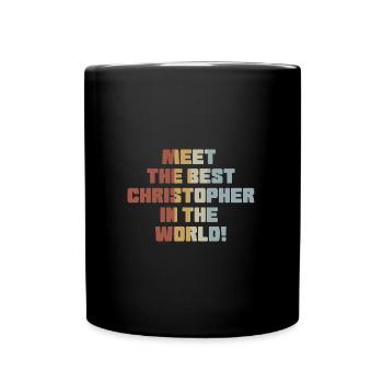 Vornamen Christopher namens Christopher Geschenk - Tasse einfarbig - Schwarz - Vorne