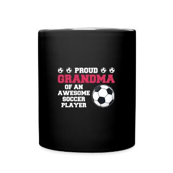 Fußball Oma Fußball Oma Sport Geschenk - Tasse einfarbig - Schwarz - Vorne