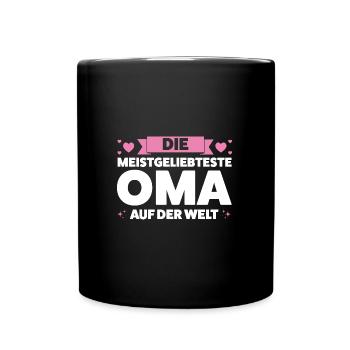 Oma Großmutter Großmütter Geschenk - Tasse einfarbig - Schwarz - Vorne