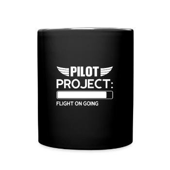 Pilot Pilot Flugzeug Geschenk - Tasse einfarbig - Schwarz - Vorne