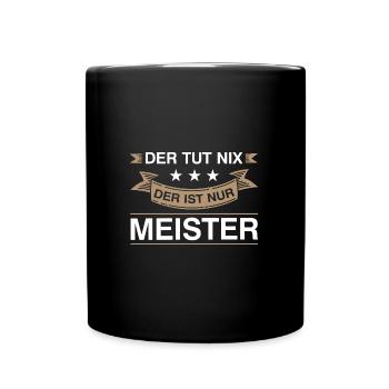 Meister Prüfung Meister Prüfung Geschenk - Tasse einfarbig - Schwarz - Vorne