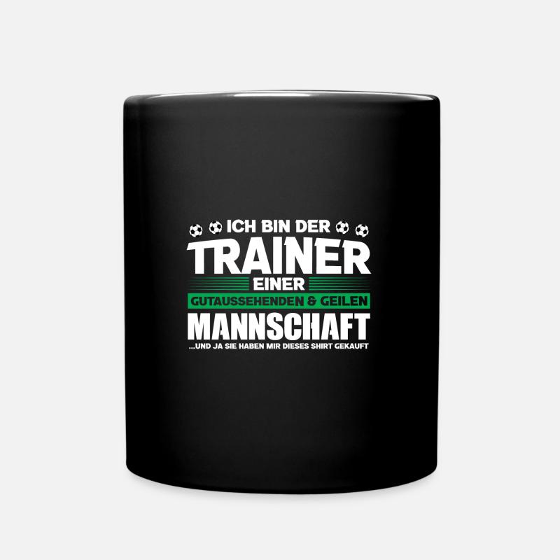 Fußball Trainer Sport Trainer Geschenk - Tasse einfarbig - Schwarz