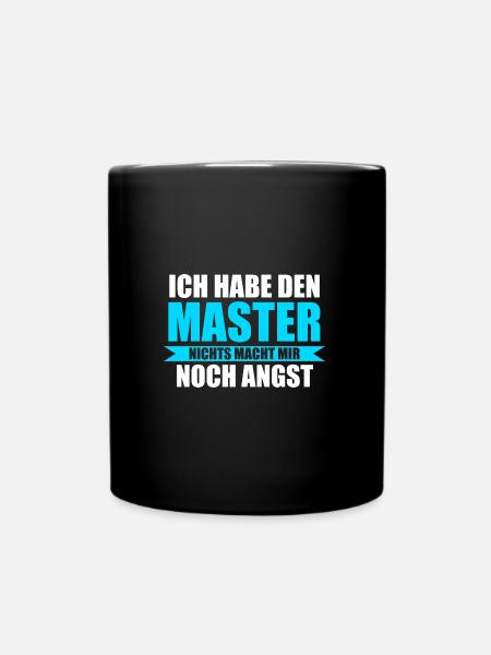 Master Prüfung Masterabschluss Geschenk - Tasse einfarbig - Schwarz