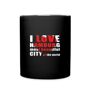 J’adore Hambourg | Hambourg ma ville - Mug uni - noir - Devant