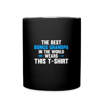 Stief-Opa Bonus-Opa Stief-Großvater Geschenk - Tasse einfarbig - Schwarz - Vorne