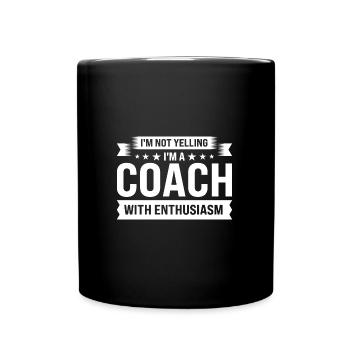 Trainer Trainer Sport Geschenk - Tasse einfarbig - Schwarz - Vorne